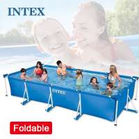 Original Wholesale Intex Filter Metal Frame Outdoor Swimming Pool / Steel Intex Swimming Pool