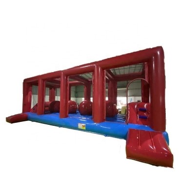 New design  Inflatable  jumping house baby bouncer 4 balls obstacle course for kids