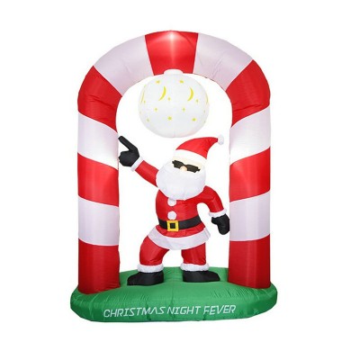 Inflatable Arch Santa Claus Christmas Courtyard Decoration Cool LED Old Man Wholesale