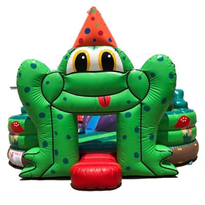 PVC tarpaulin  frog Kids Inflatable bouncer chair castle/ girls inflatable baby castle toys for sale