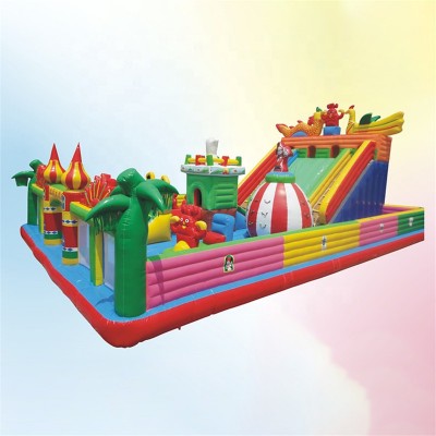 China inflatable obstacle course playground jumping castles inflatable bouncer slide combo inflatable fun city for kids