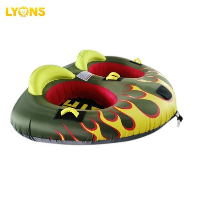 Hot sale inflatable towable ski water tubes inflatable 2-riders towable tubes