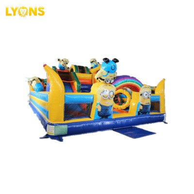 New Design Minion Inflatable Obstacle Course Children Play Equipment Inflatable Trampoline House