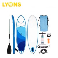 Blue Inflatable Stand Up Sup Paddle Board Game For Water Sport