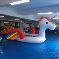 China factory Lyons Inflatable unicorn floating island water toys for water park